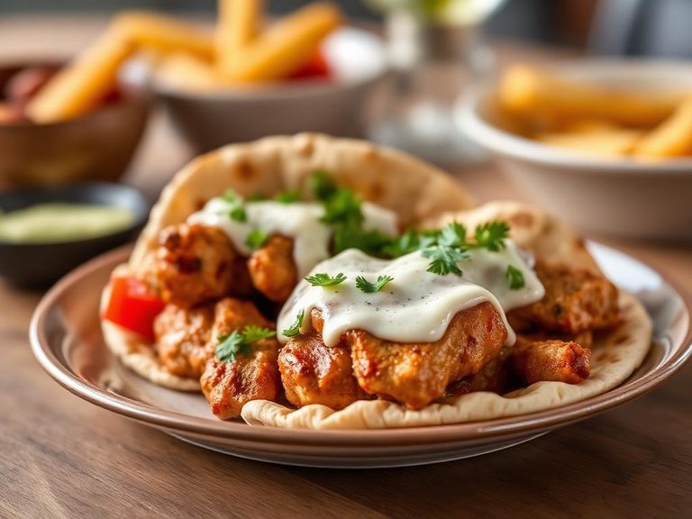 Chicken souvlaki pita