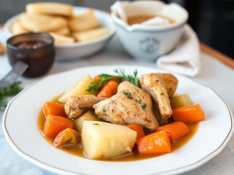 Chicken Stew with Potatoes and Carrots