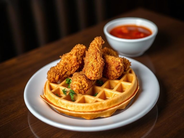Chicken Strip and Waffle Platter