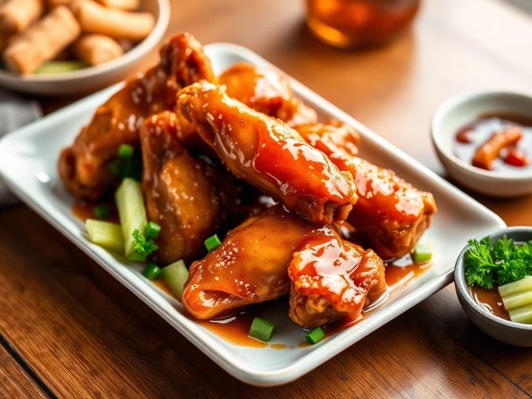Chicken Wings in Honey Garlic Sauce
