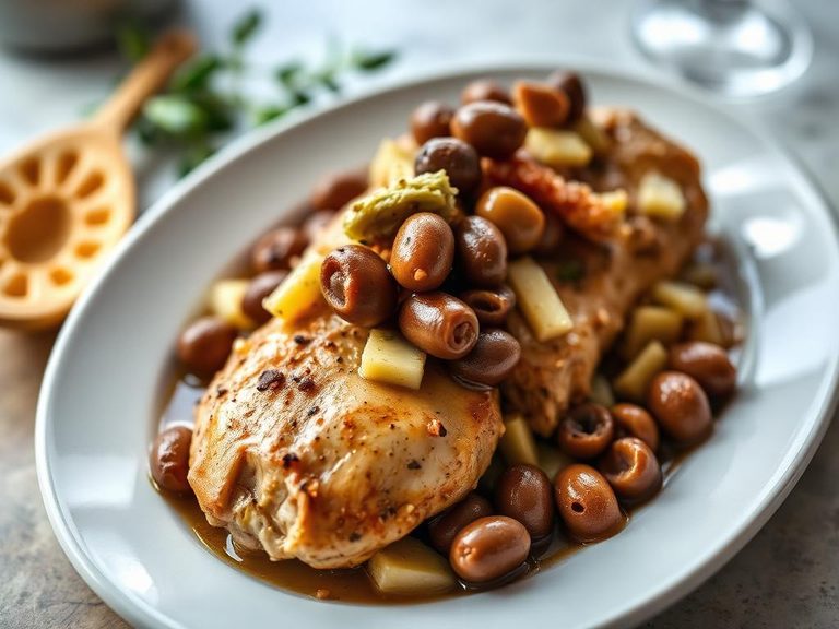 Chicken with Artichokes and Olives
