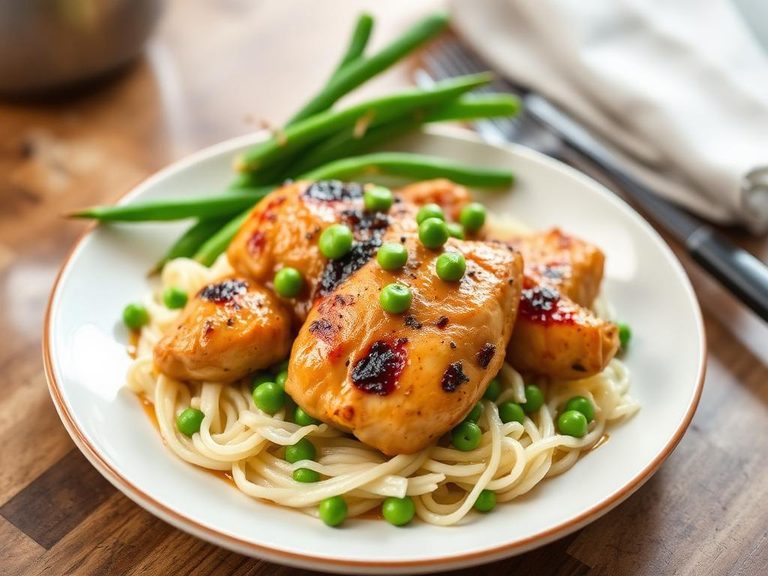 Chicken with snow peas