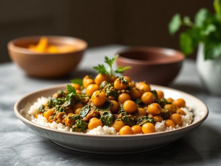 Chickpea and Spinach Curry