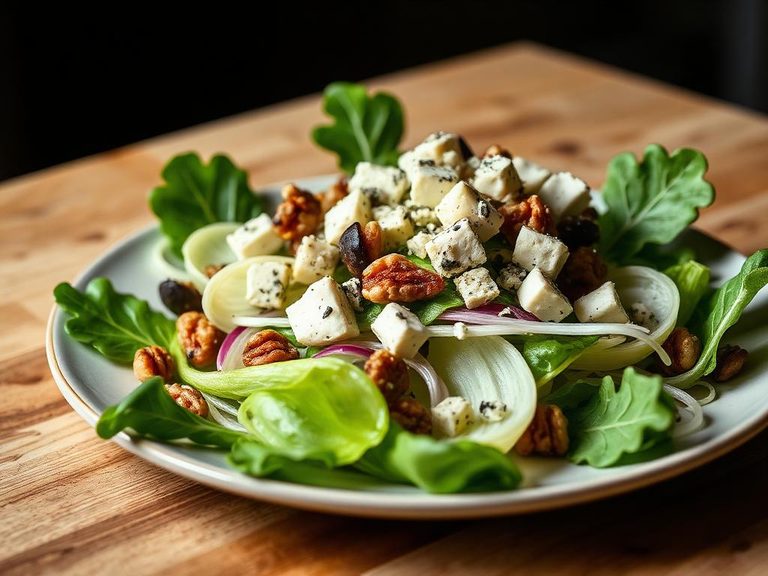 Chicory and Endive Salad with Walnuts and Blue Cheese
