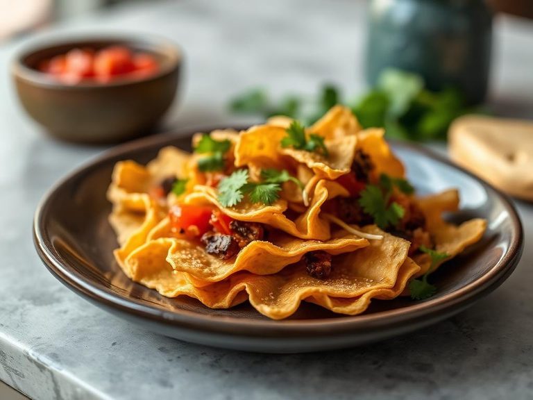 Chilaquiles-inspired cracker snack