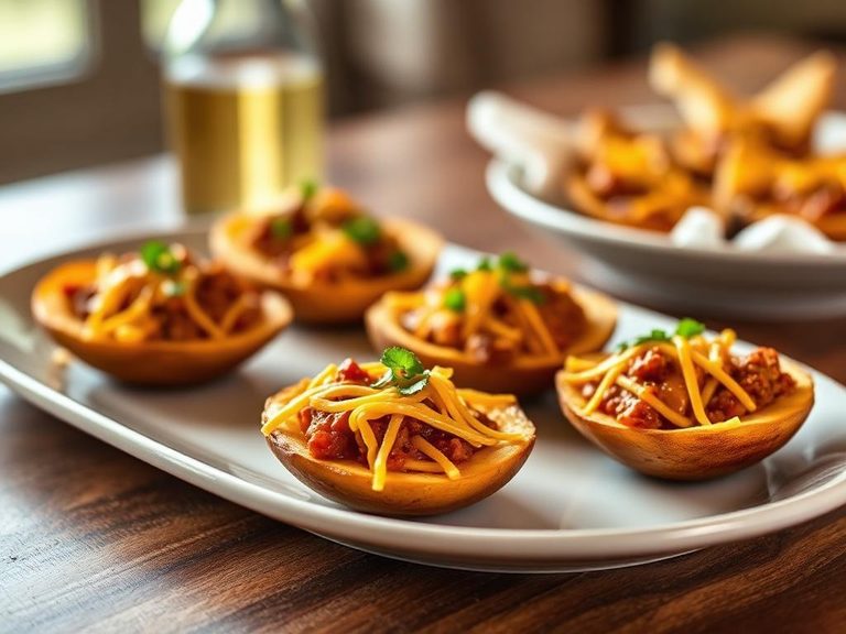 Chili Cheese Potato Skins