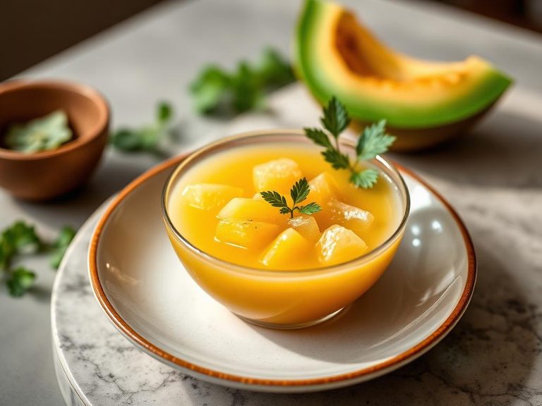 Chilled melon soup