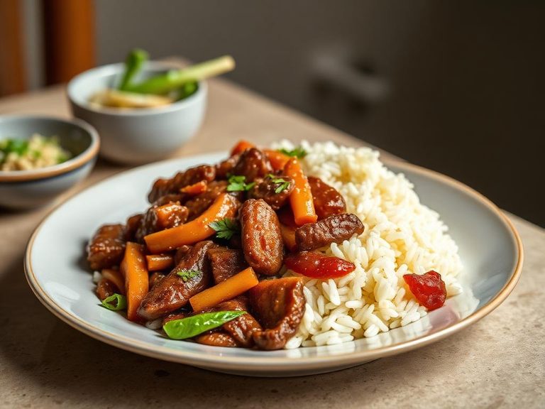 Chinese Beef and Rice Stir-fry