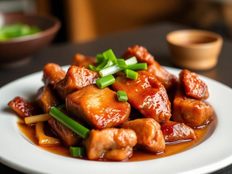 Chinese Braised Pork Liver with Ginger and Scallion