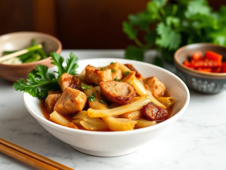 Chinese Cabbage and Pork Belly Stew