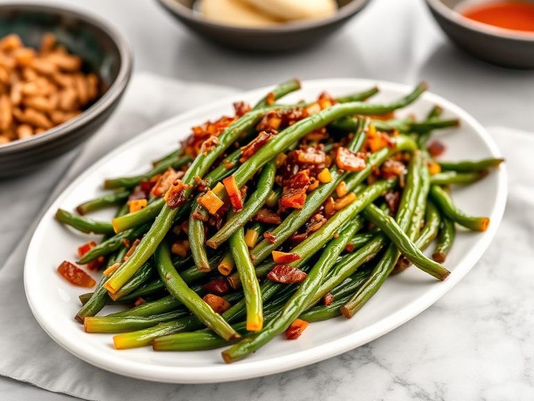 Chinese dry-fried green beans