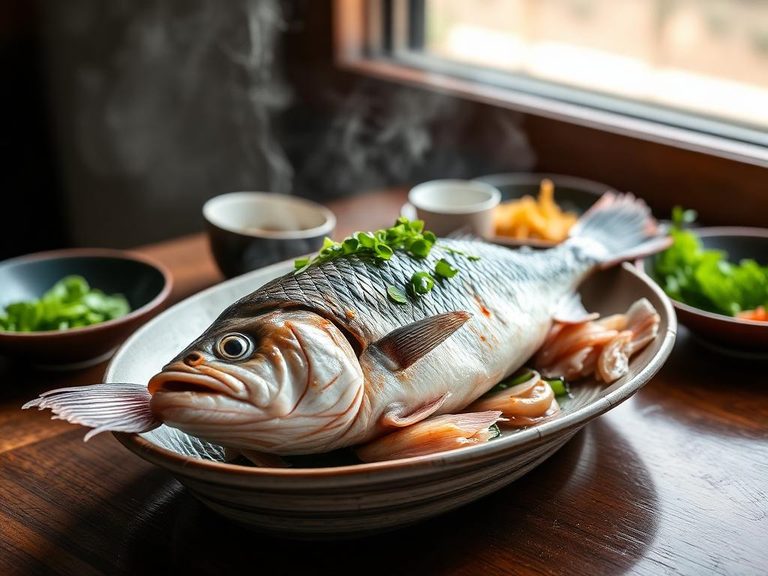 Chinese steamed whole fish