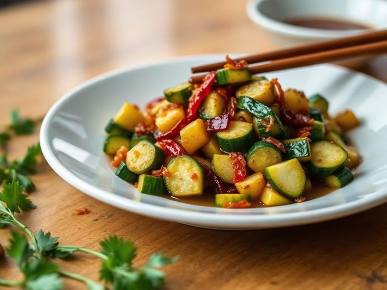 Chinese Stir-fried Cucumber with Garlic