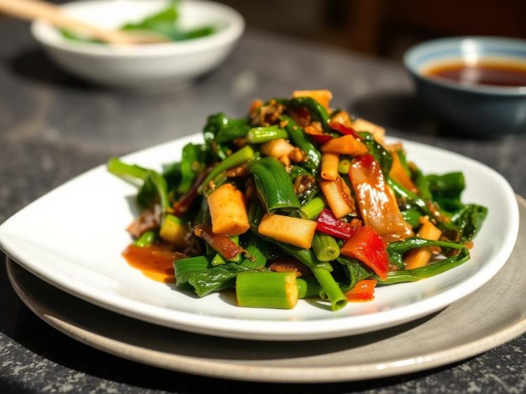 Chinese Stir-fried Mixed Greens with Oyster Sauce