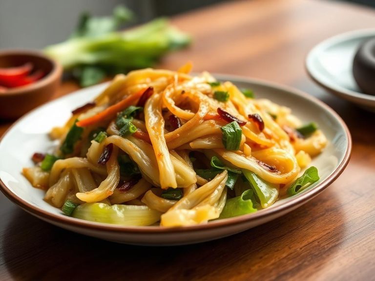 Chinese Stir-fried Napa Cabbage