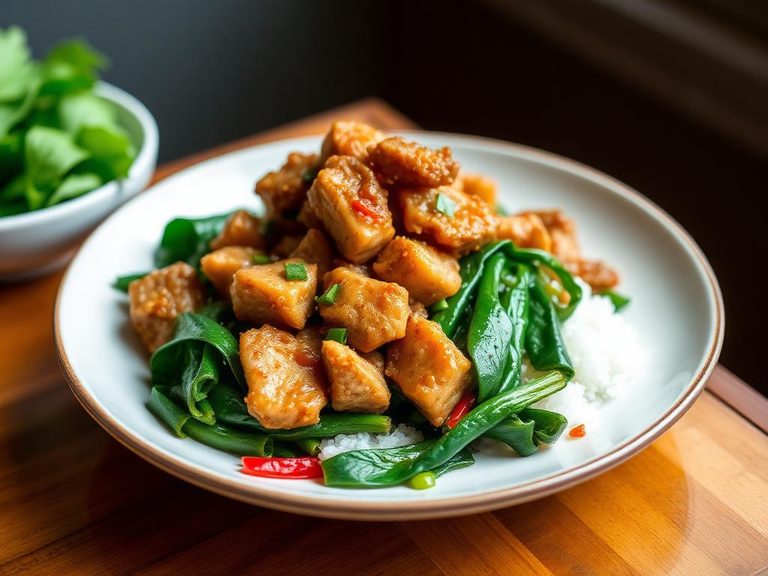 Chinese Stir-Fried Pork with Mustard Greens