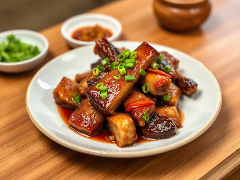 Chinese-style braised spare ribs