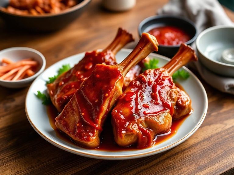 Chinese-style red-braised pork chops
