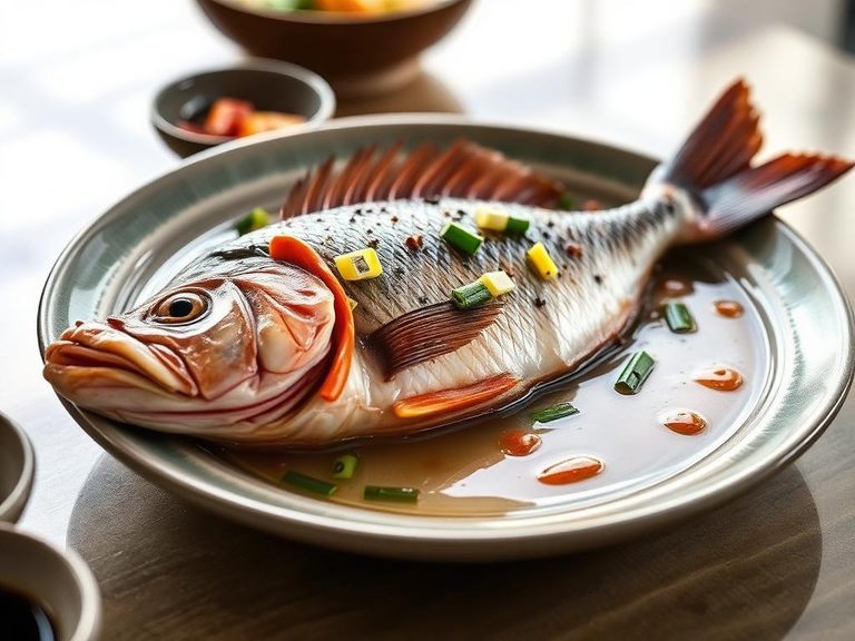 Chinese-Style Steamed Whole Fish