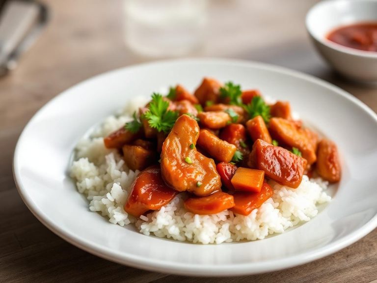 Chinese Tomato Pork with Rice