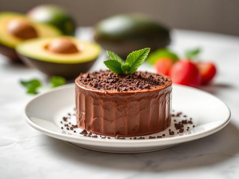 Chocolate avocado mousse
