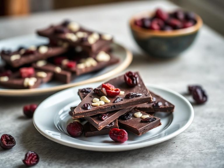Chocolate Bark with Dried Cherries