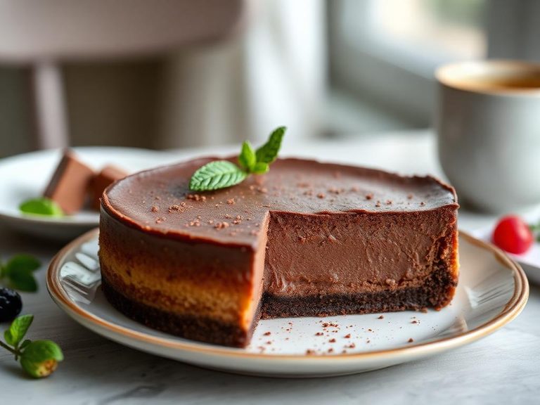 Chocolate basque cheesecake