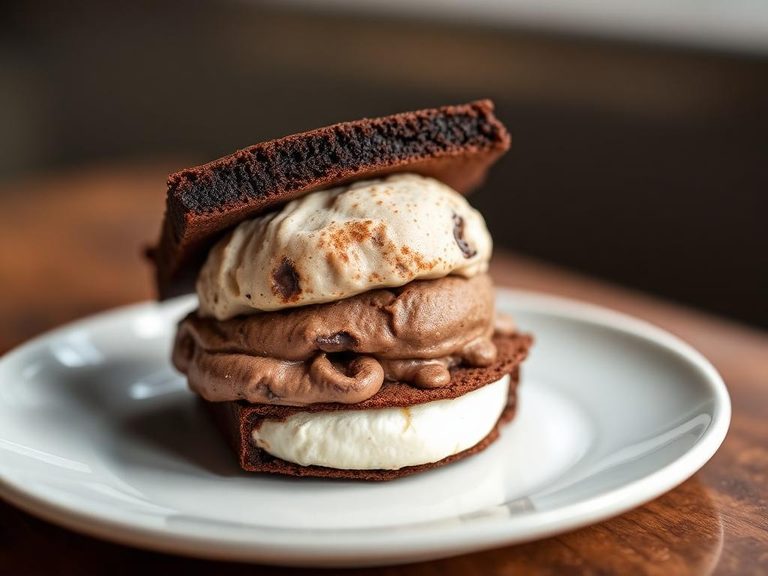 Chocolate Brownie Ice Cream Sandwich
