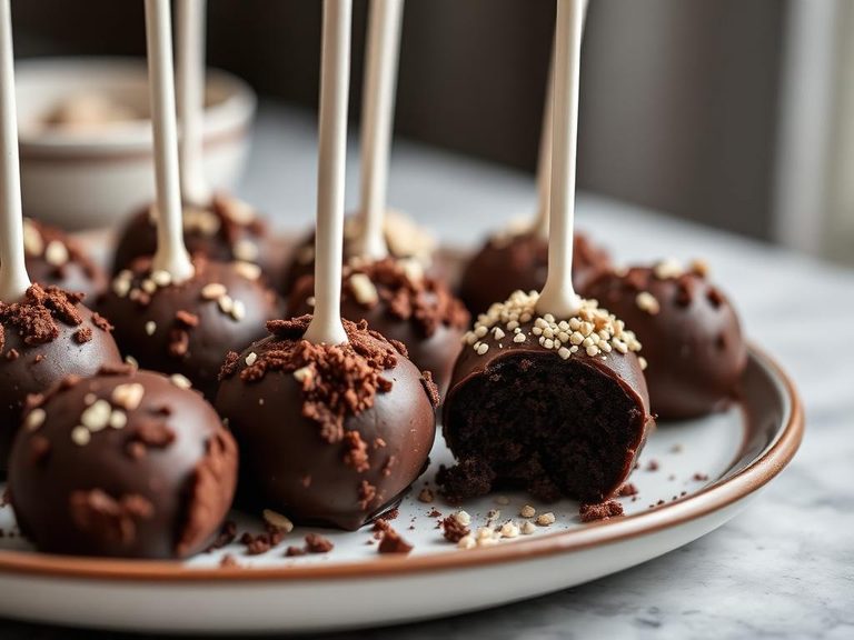 Chocolate Cake Pops (crumbled and reshaped)