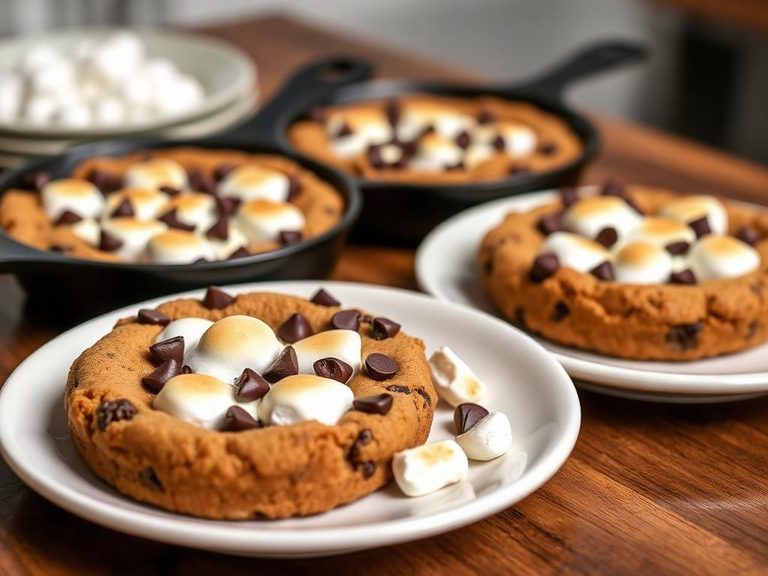 Chocolate Chip Marshmallow Cookie Skillets