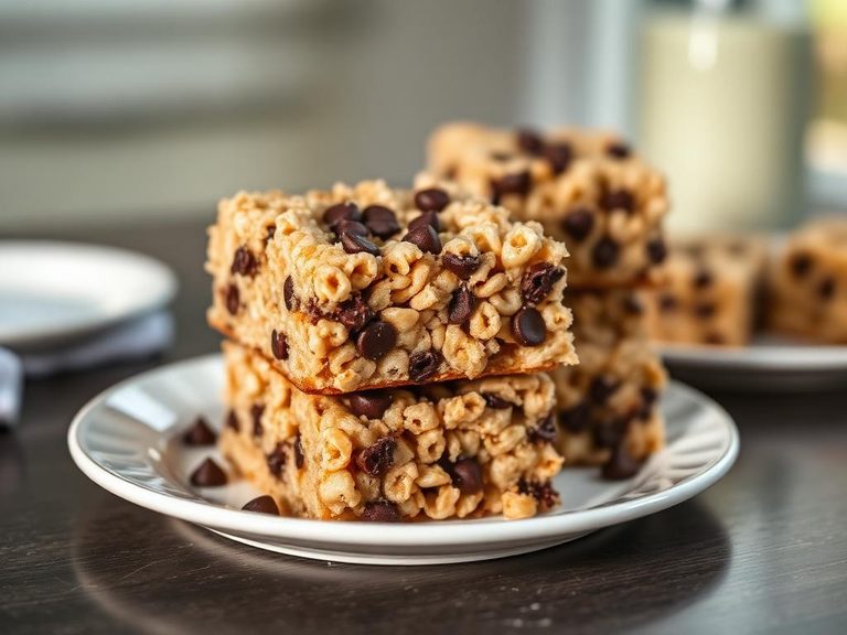 Chocolate Chip Rice Crispy Bars