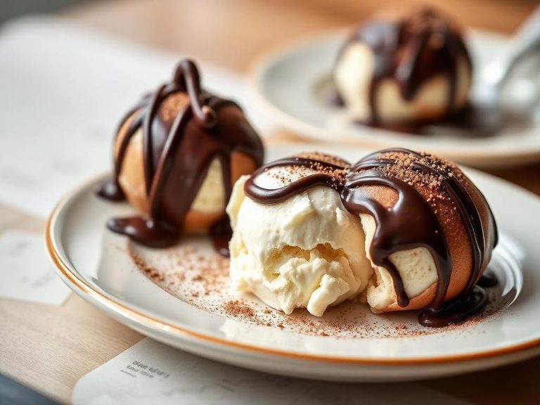 Chocolate-coated ice cream