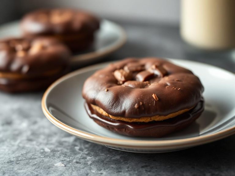 Chocolate-Coated Peanut Butter Sandwich Cookie