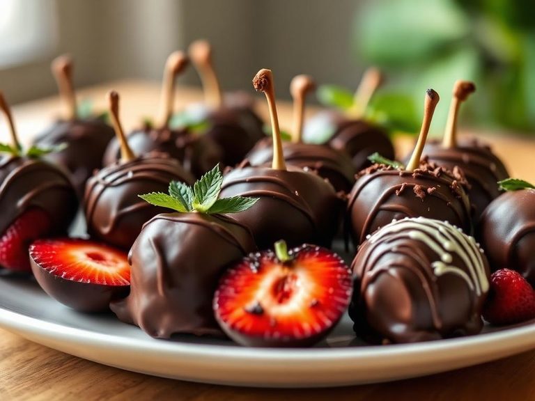 Chocolate-covered fruits
