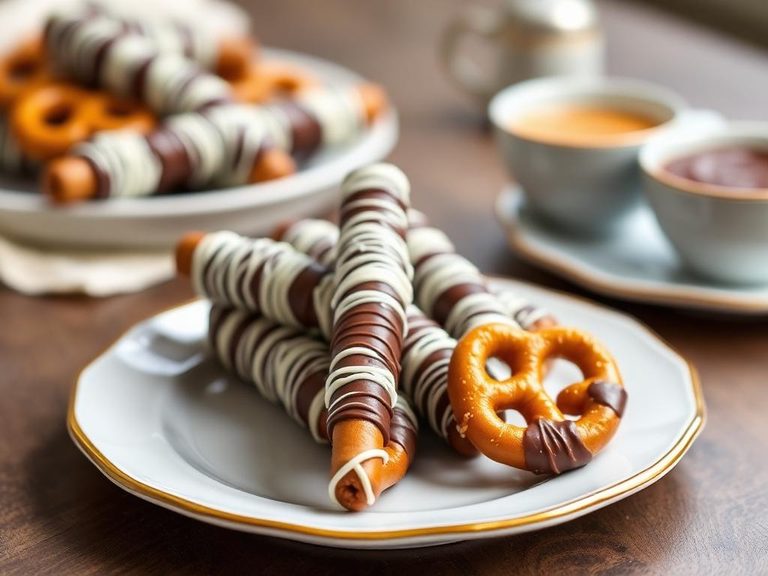 Chocolate-covered pretzel twists