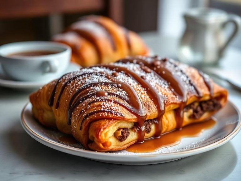 Chocolate croissant French toast