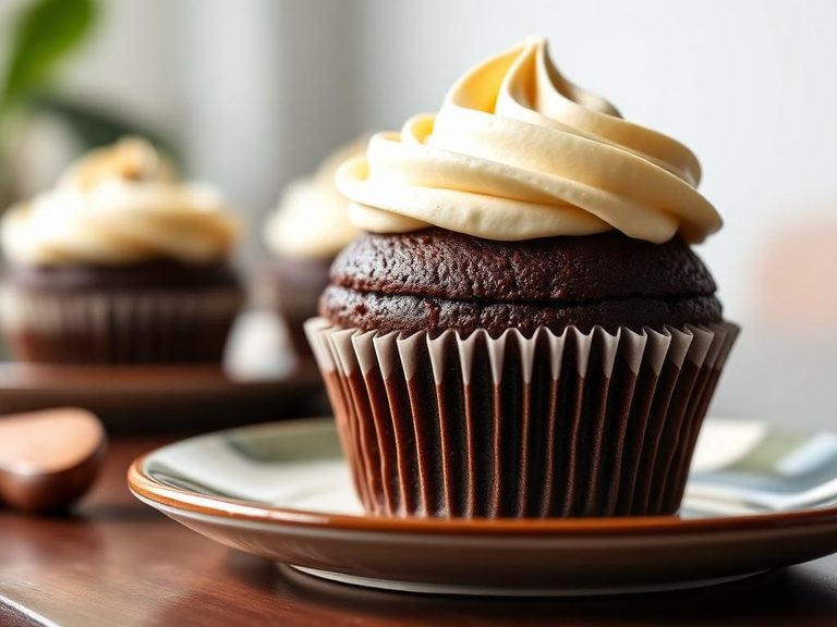 Chocolate cupcake with vanilla buttercream