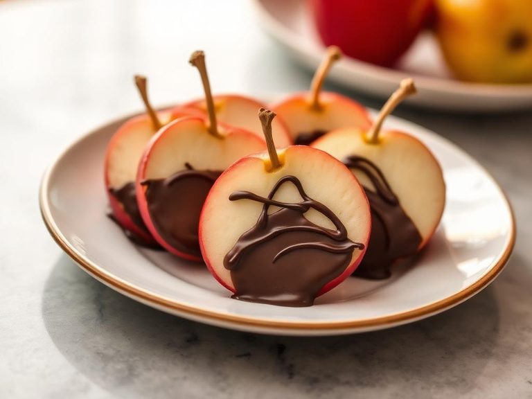 Chocolate-Dipped Apple Slices