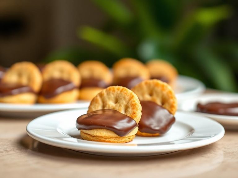 Chocolate-dipped biscuit platters