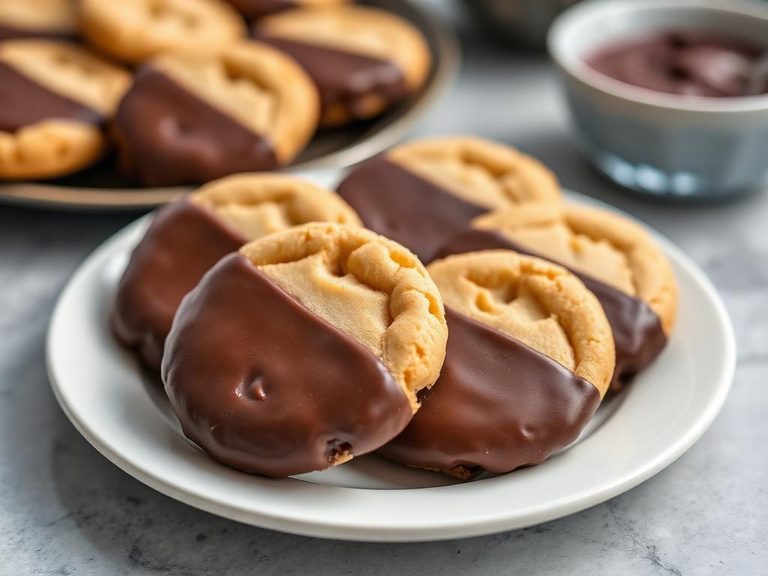 Chocolate-Dipped Butter Cookies