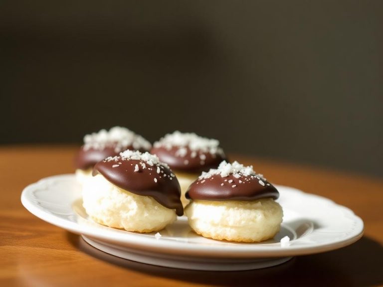 Chocolate-Dipped Coconut Macaroons