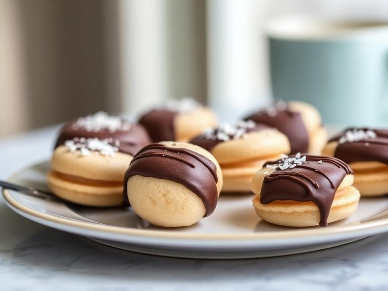 Chocolate-Dipped Macaroons