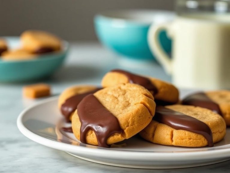 Chocolate-Dipped Peanut Butter Cookies