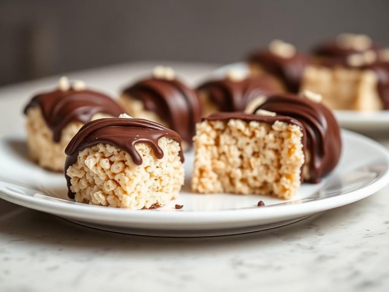 Chocolate-dipped Rice Krispies Treats