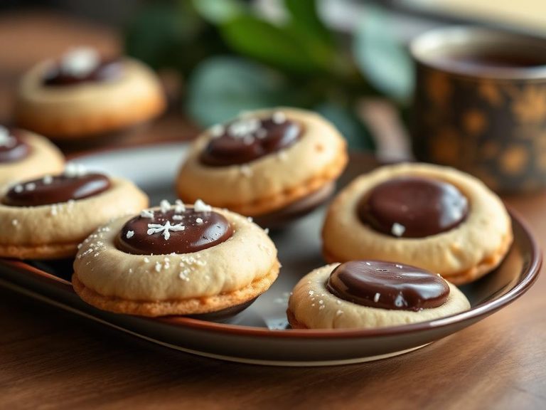 Chocolate-filled Linzer cookies