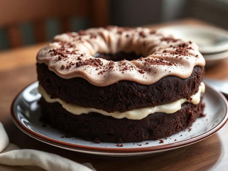 Chocolate-Frosted Cream Cake
