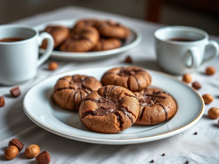 Chocolate hazelnut spread cookies