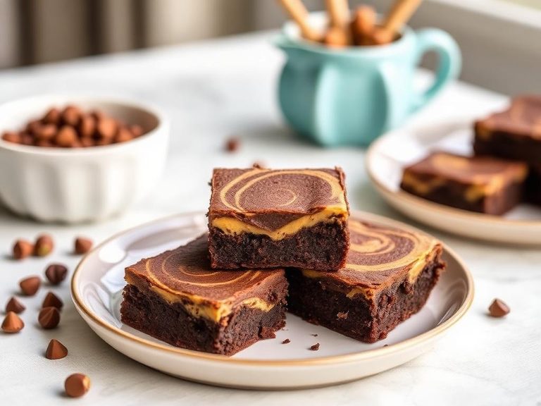 Chocolate hazelnut spread swirl brownies