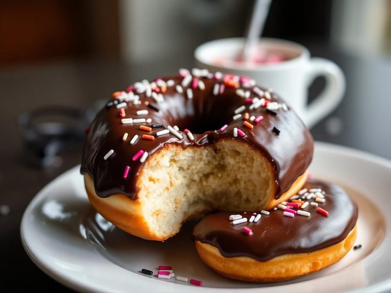 Chocolate Iced Doughnut with Sprinkles