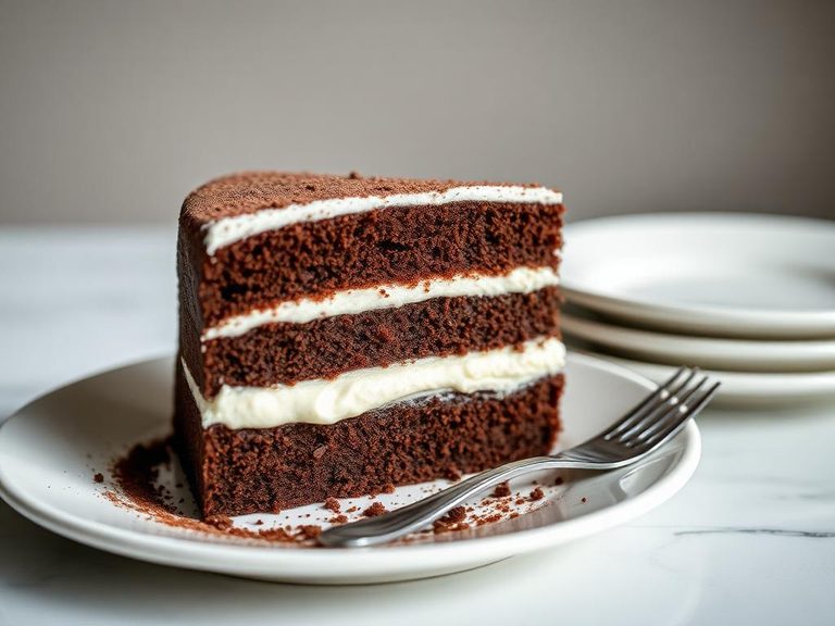 Chocolate Layer Cake with Cream Filling
